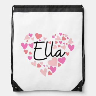 I love Ella Drawstring Bag