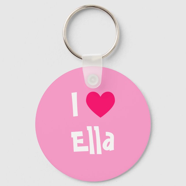 I Love Ella Keychain (Front)