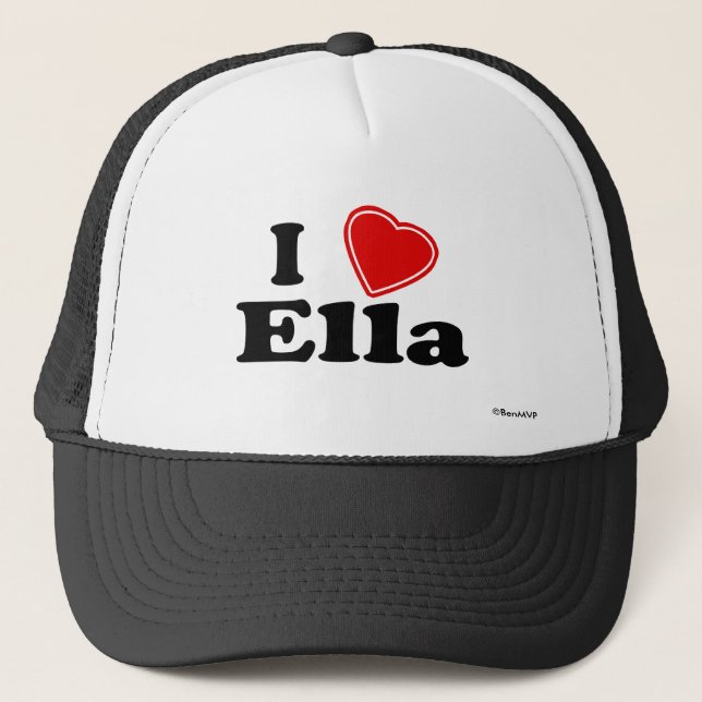 I Love Ella Trucker Hat (Front)