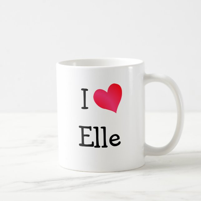 I Love Elle Coffee Mug (Right)