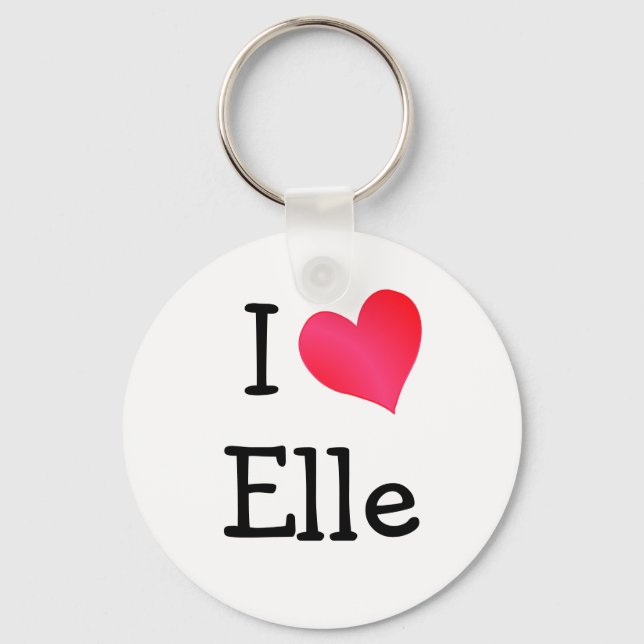 I Love Elle Keychain (Front)