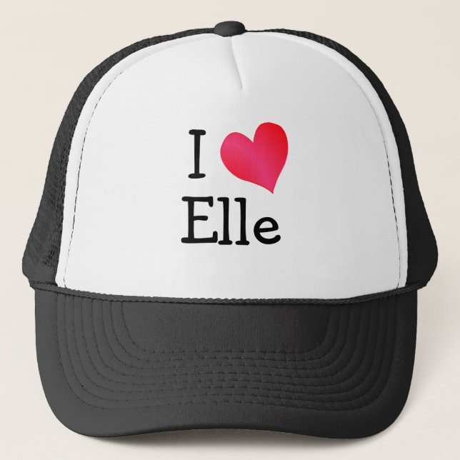 I Love Elle Trucker Hat (Front)