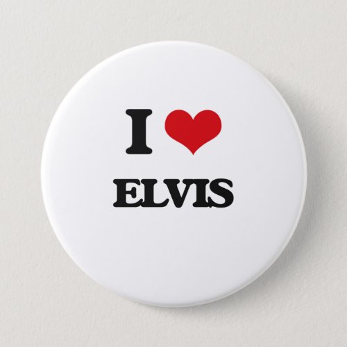 I Love Elvis Pinback Button