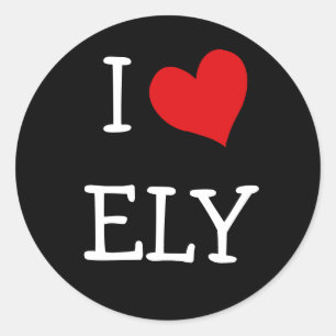 I Love Ely Classic Round Sticker