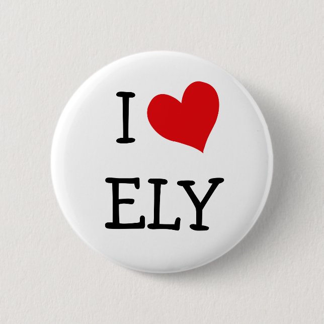 I Love Ely Pinback Button (Front)