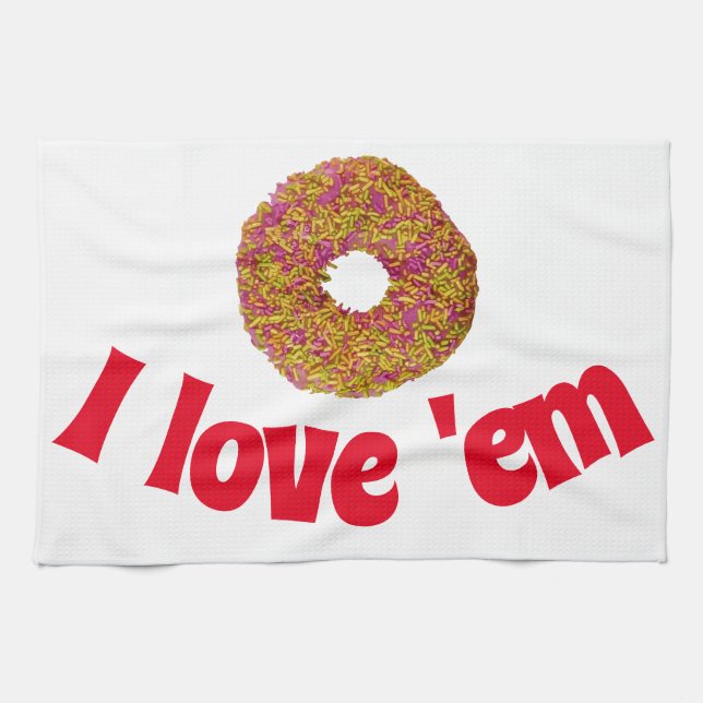 I love 'em  kitchen towel (Horizontal)