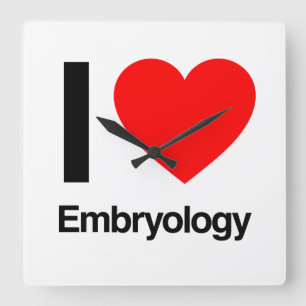 i love embryology square wall clock