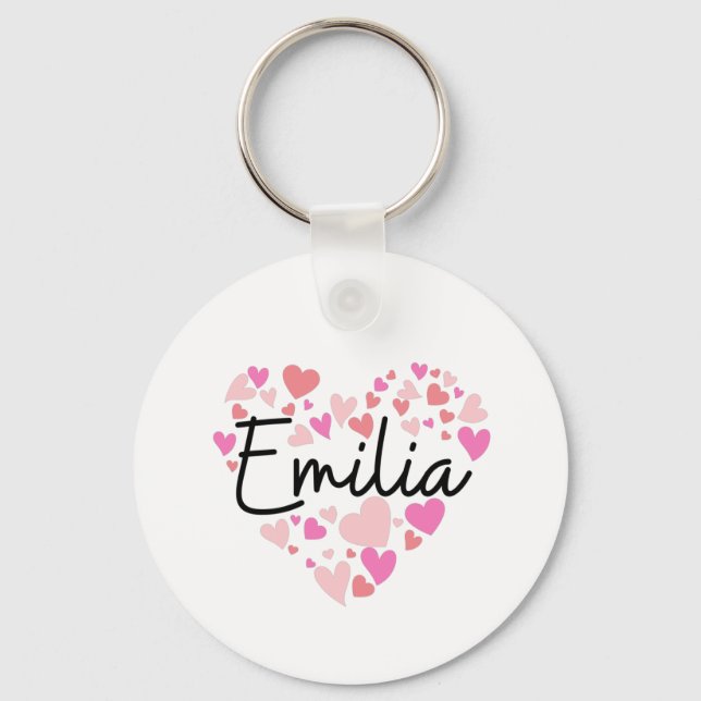 I love Emilia Keychain (Front)
