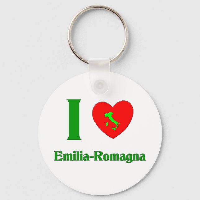 I Love Emilia-Romagna Italy Keychain (Front)
