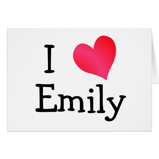 I Love Emily Cards (Front Horizontal)