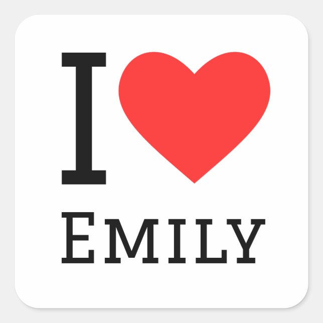 I love emily square sticker (Front)