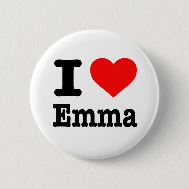 "I LOVE EMMA" BUTTON (Front)