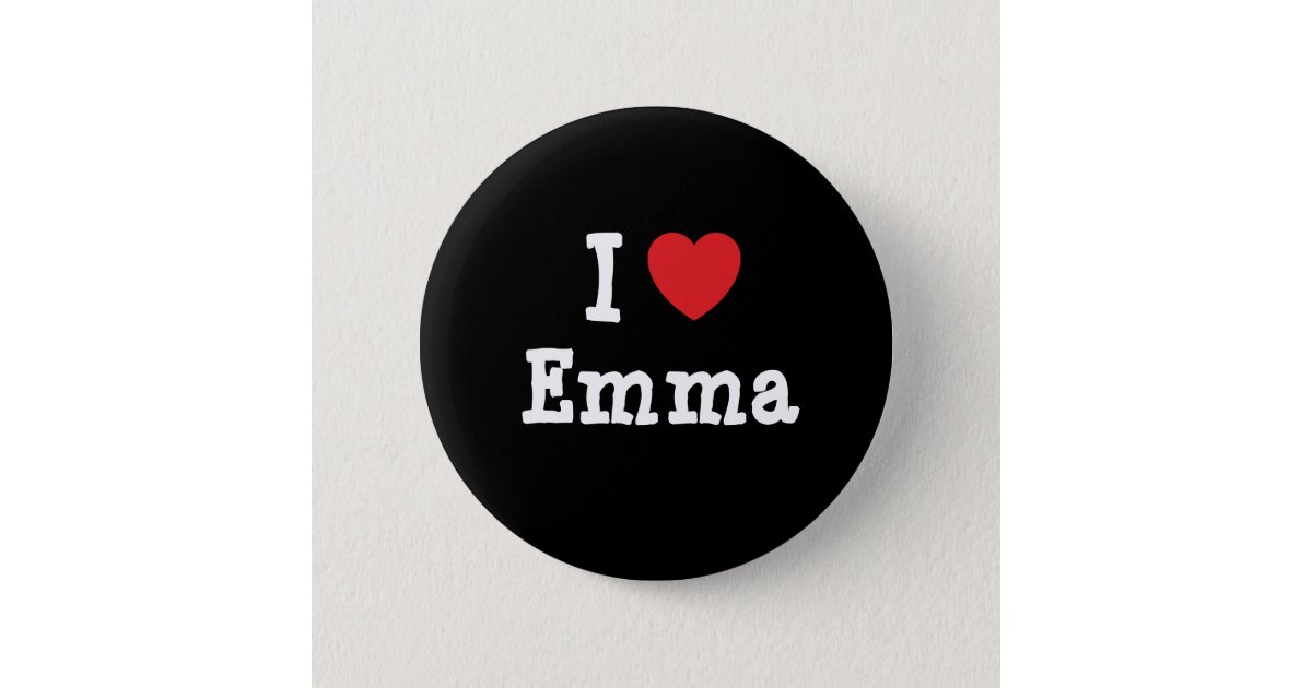I Love Emma Heart T Shirt Pinback Button