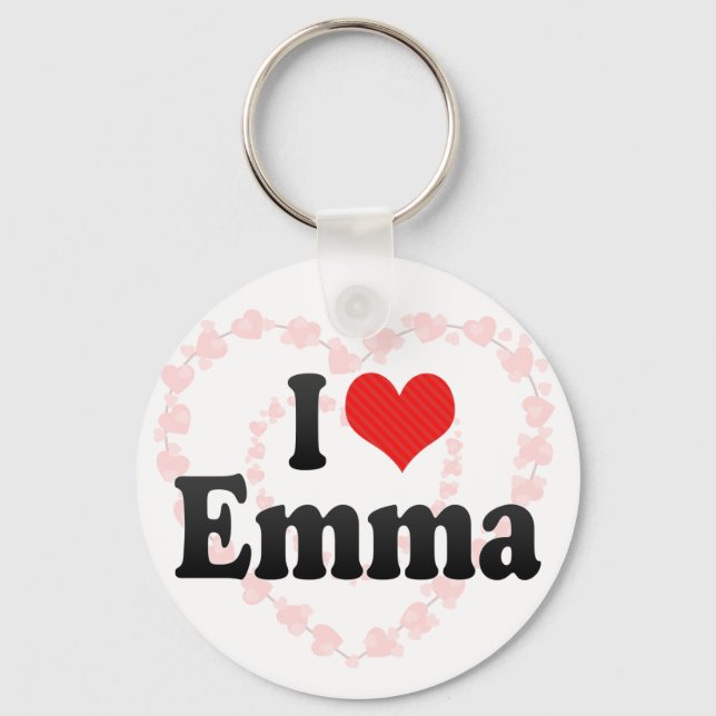 I Love Emma Keychain (Front)