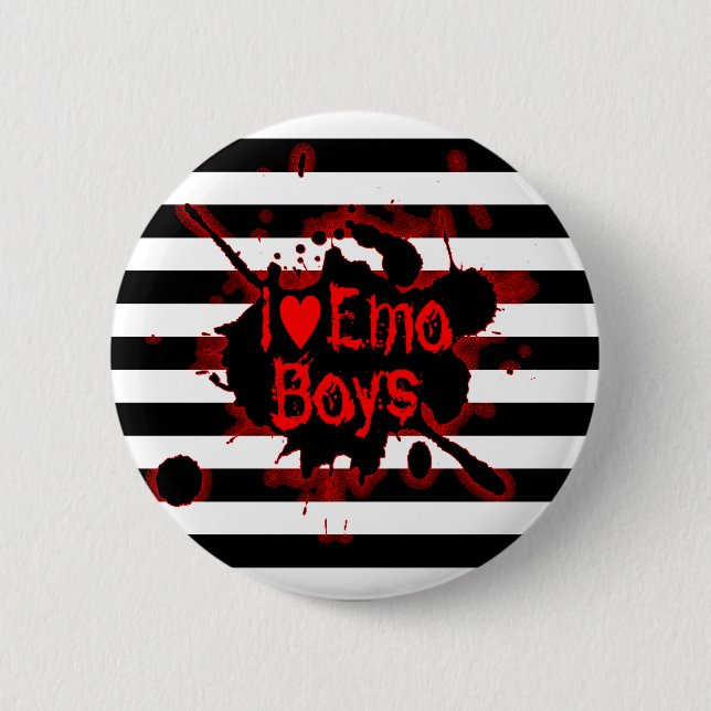 I love Emo Boys Button (Front)