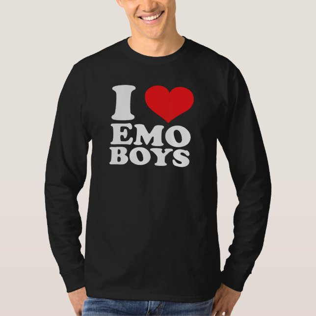 I Love Emo Boys T-Shirt (Front)