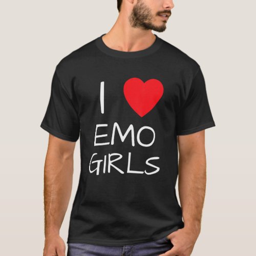 I Love Emo Girls I Heart Emo Girls 17 T_Shirt