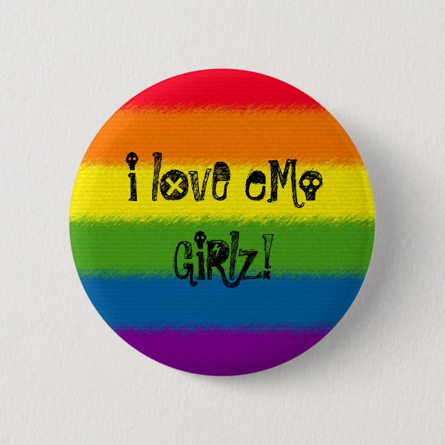 i lOvE eMo GiRlz! Button (Front)