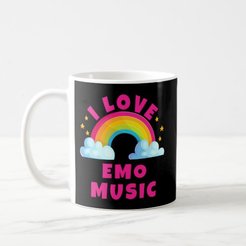I Love Emo Music Rainbow Emo Music Coffee Mug