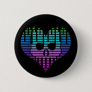 I love Emo Techno Pinback Button