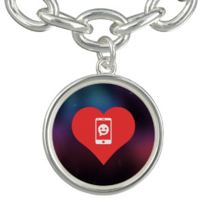 I Love Emojis Charm Bracelet