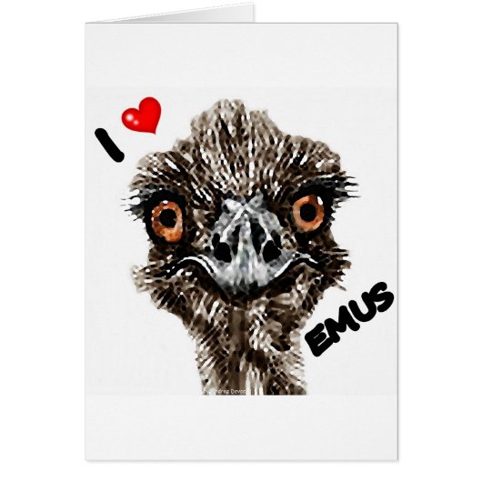 I LOVE EMUS CARDS (Front)
