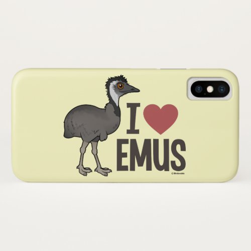 I Love Emus iPhone XS Case