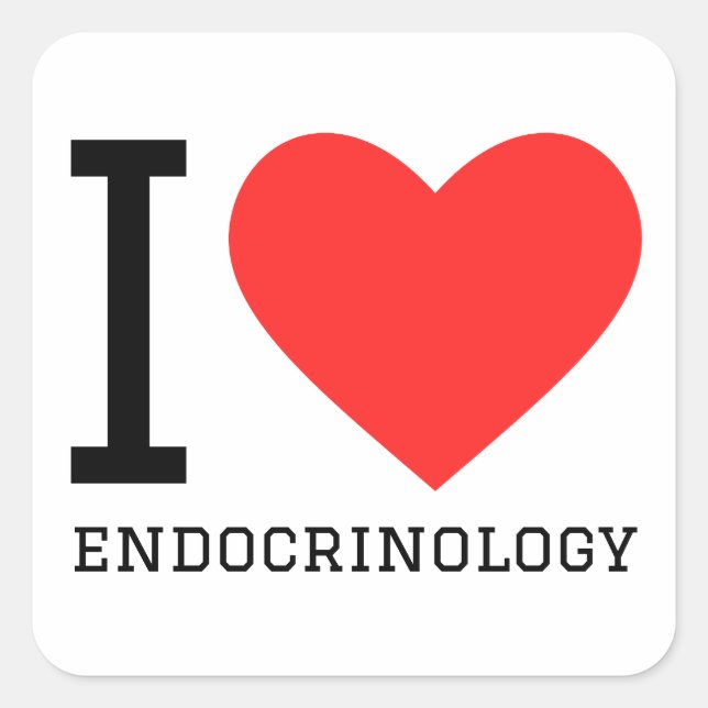 I love endocrinology square sticker (Front)