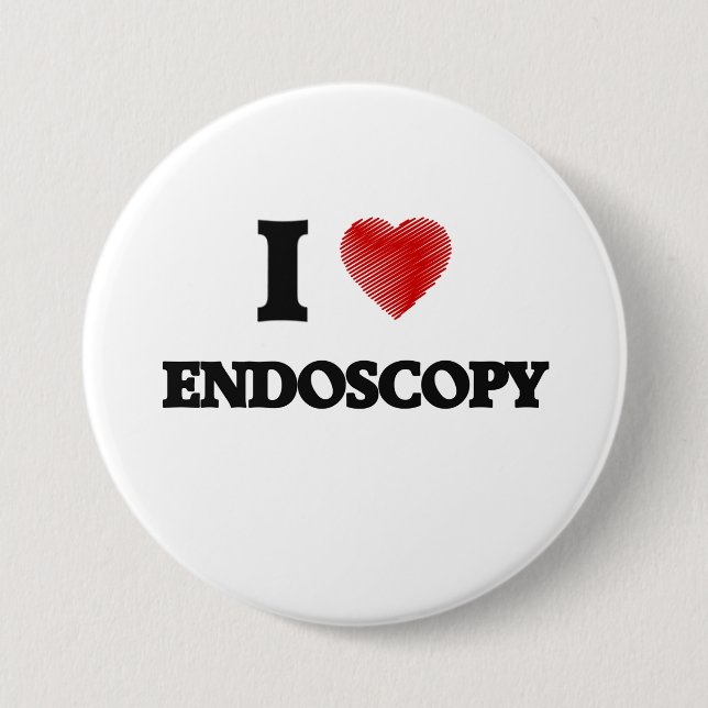 I love ENDOSCOPY Pinback Button (Front)