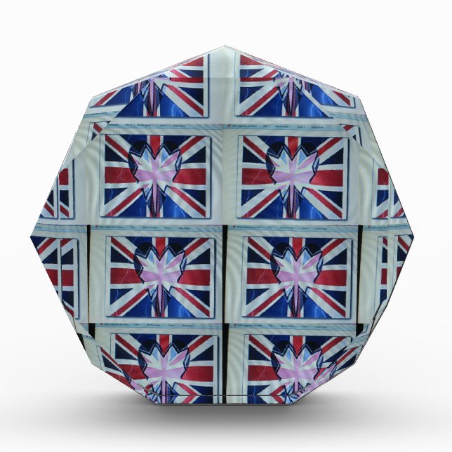 I Love England Art Print Acrylic Award (Front)