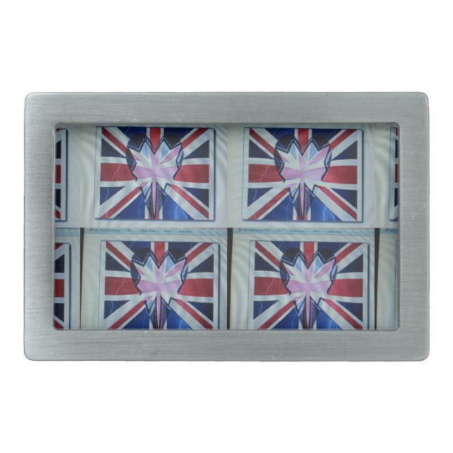 I Love England Art Print Belt Buckle (Front)