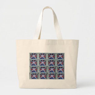 I Love England Art Print Large Tote Bag