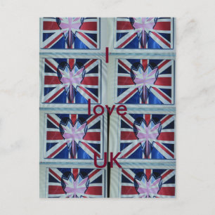 I Love England Art Print Postcard