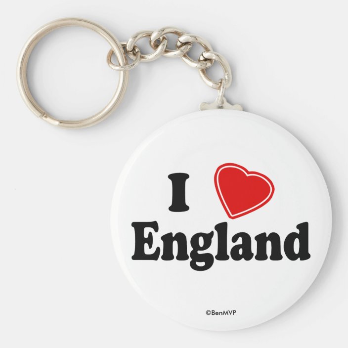 I Love England Key Chain