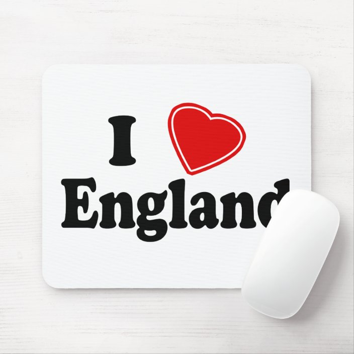 I Love England Mouse Pad