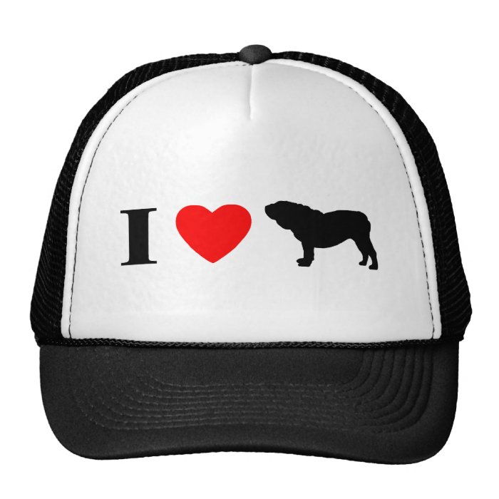 I Love English Bulldogs Hat