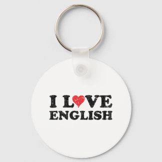 I Love English Keychain