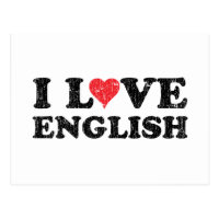 I Love English Postcard