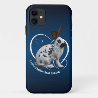 I Love English Rabbits iPhone 5 Case (Blue/Black)