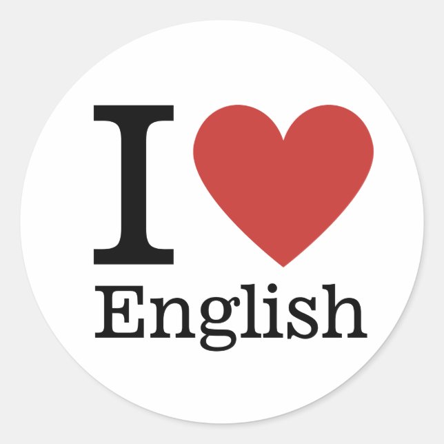 I ❤️ Love English STICKER (Front)
