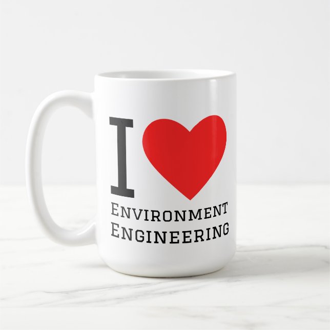 I love environment engineering  coffee mug (Left)
