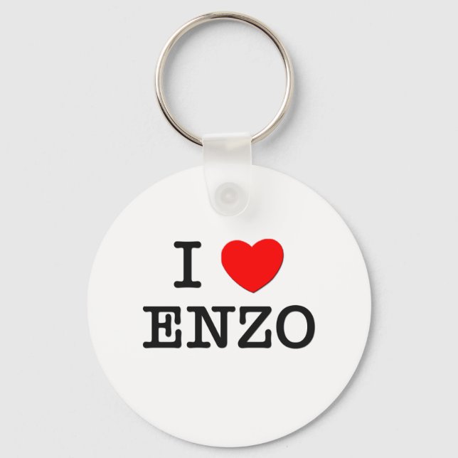 I Love Enzo Keychain (Front)