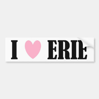 I LOVE ERIE BUMPER STICKER