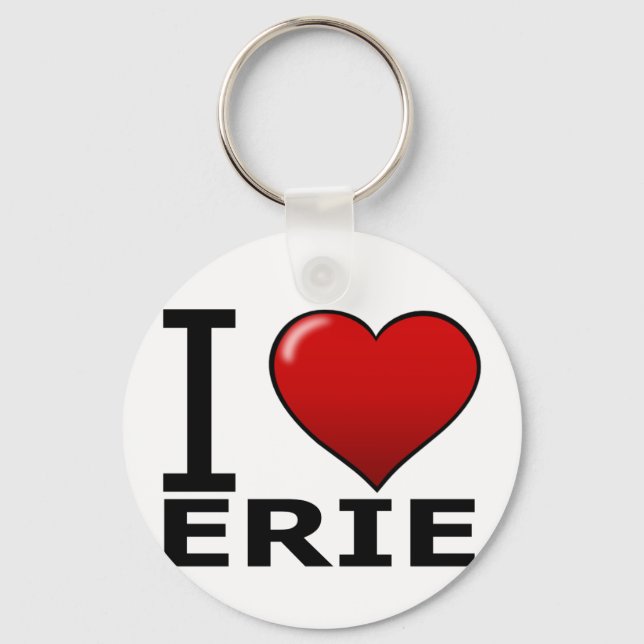 I LOVE ERIE,PA - PENNSYLVANIA KEYCHAIN (Front)
