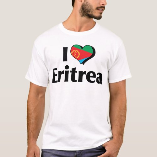 I Love Eritrea Flag T_Shirt