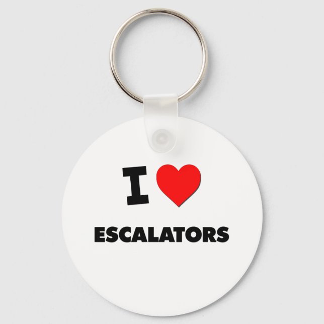 I love Escalators Keychain (Front)