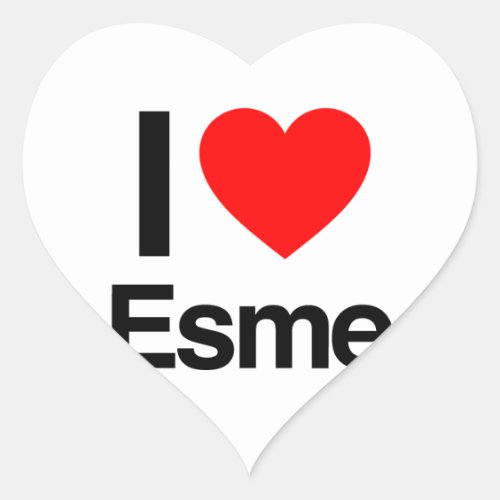 i love esme heart sticker