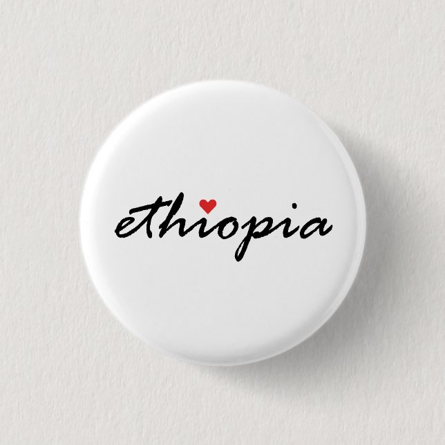 I love Ethiopia Button (Front)