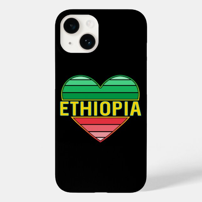 I Love Ethiopia, Ethiopian Heart Case-Mate iPhone Case (Back)