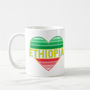 I Love Ethiopia, Ethiopian Heart Coffee Mug
